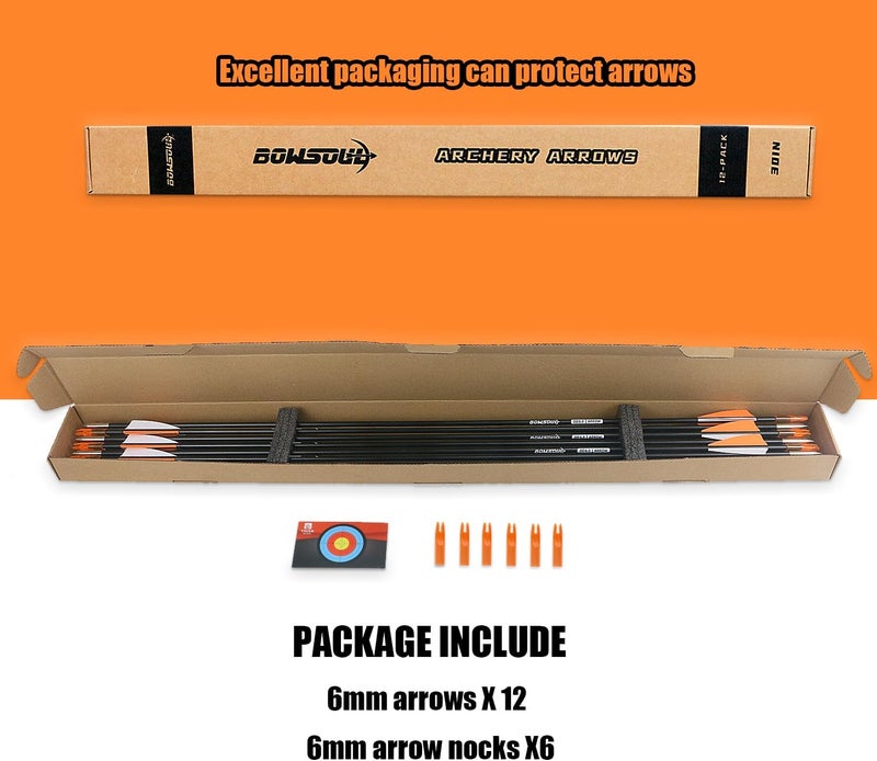 BOWSOUL 31“ Archery Arrows Training Practice Target Arrows for Kids Youth or Beginners Streamlined Points Durable Shaft on Recurve Bows Youth Bow and Longbows(Pack of 12) - Image 5